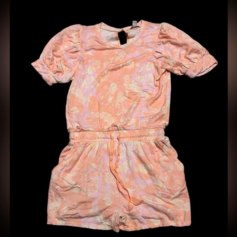 Daily Ritual Romper size Medium Short Sleeves Purple and Orange